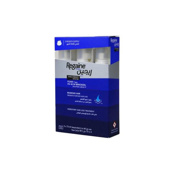 Regaine Men Topical Foam Spray 60 Gm 3 Pcs