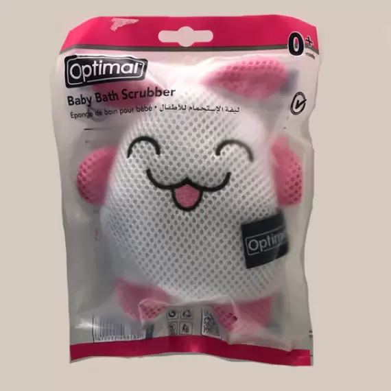 OPTIMAL  BABY BATH SCRUBBER PINK
