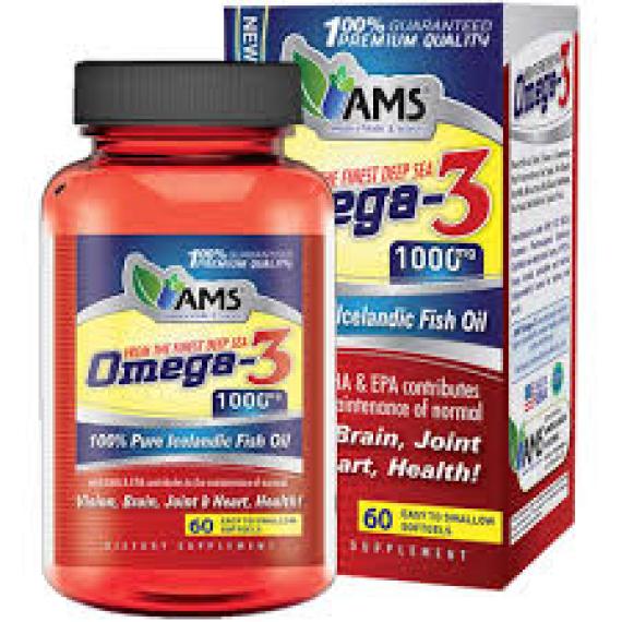 AMS Omega-3 1000mg Softgels 60's