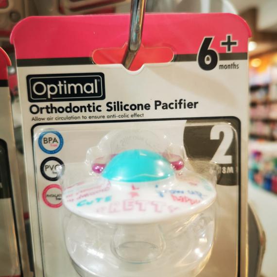 6+ months Optimal Orthodontic Silicone Pacifier Allow air circulation to ensure anti-colic effect