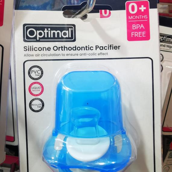 0+ MONTHS BPA FREE Optimal Silicone Orthodontic Pacifier