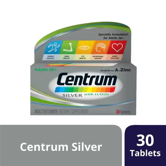 Centrum Silver Multivitamins with Lutein - 30 Tablets