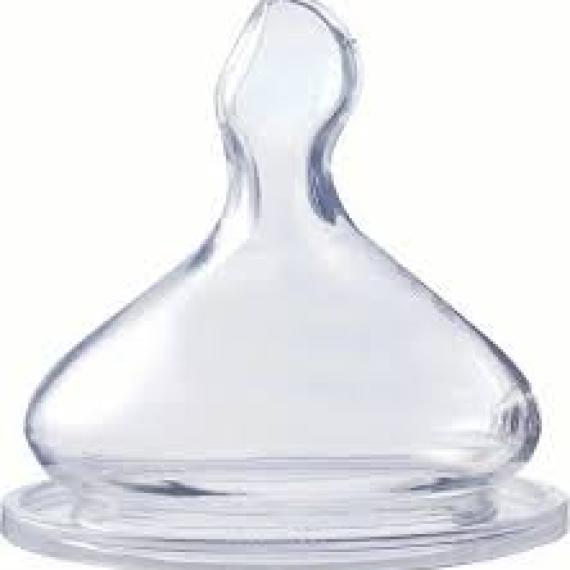 OPTIMAL WIDE NECK SILICONE NIPPLE  (0-6 MONTH)